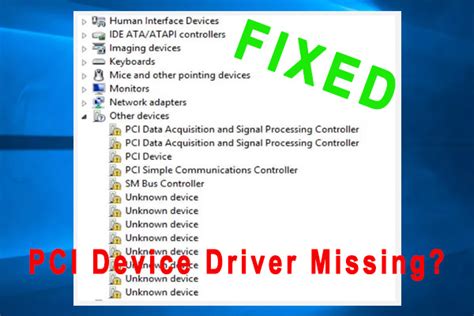 pci device driver missing